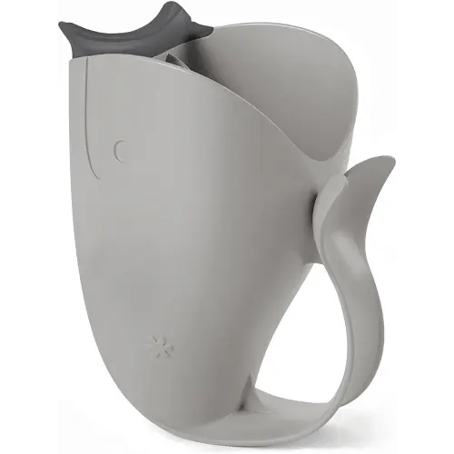 Skip Hop Baby Bath Rinse Cup, Moby Tear-free Waterfall Rinser, Grey