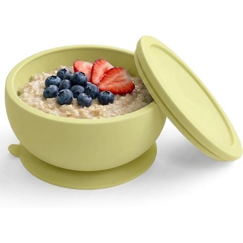 Octopod Silicone Baby Bowl with Lid - Suction Base - Abiie