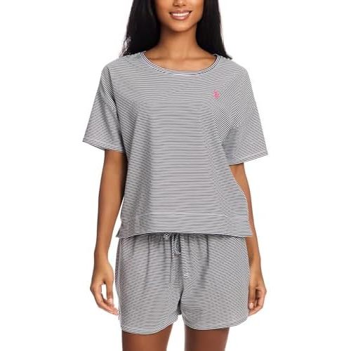 Post Partum PJS — U.S. Polo Assn. Womens Summer Pajamas Sets Cotton - Poly, PJ Sets for Women Shorts, 2 Piece Lounge Set Shorts