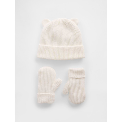 Baby & Toddler CashSoft Bear Beanie & Mittens Set