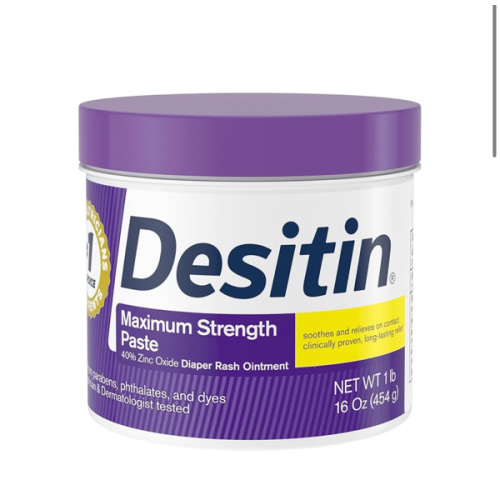 Desitin Maximum Strength Baby Diaper Rash Cream, 40% Zinc Oxide for Treatment, Relief & Prevention, Hypoallergenic, Phthalate- & Paraben-Free Paste, Protects Skin For Up To 12 Hours, 16 oz