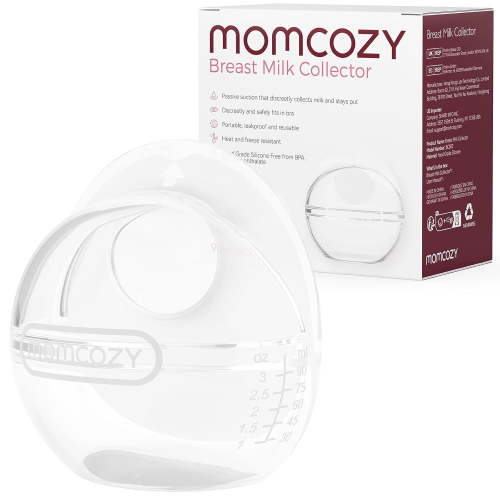 Momcozy Breast Milk Collector for Breastfeeding,  Reusable Breast Milk Shells (3oz/90ml, 1 Count)