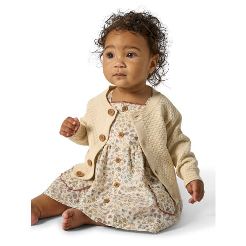 Modern Moments by Gerber Baby Girl Sweater Knit Cardigan, Sizes 0/3 Months - 24 Months