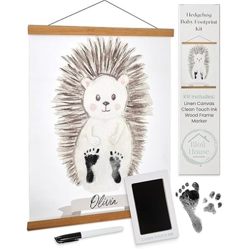 Hedgehog Baby Footprint Kit - Newborn Footprint Kit Maker for Keepsake, Memories, & Gifts