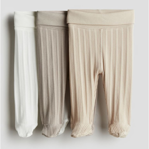 3-pack Ribbed Cotton Leggings