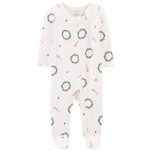 Baby Christmas Zip-Up PurelySoft Sleep & Play Pajamas