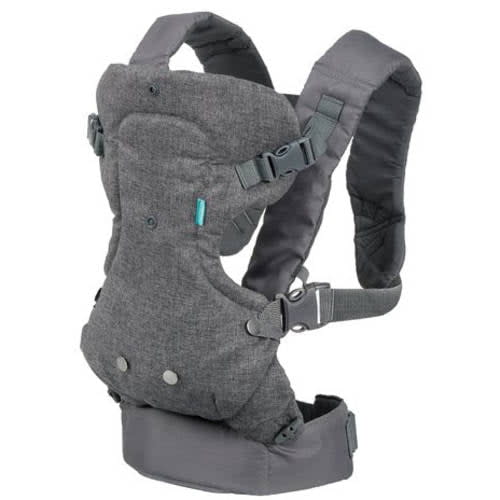 Infantino Flip 4-in-1 Convertible Baby Carrier, 4-Position, 8-32lb, Black