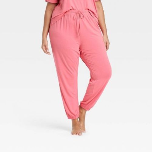 Women's Cooling Jersey Jogger Pajama Pants - Auden™ Coral Pink 1x