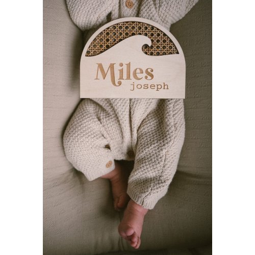 Ocean Wave Faux Rattan Arch Baby Name Sign Nautical Name Tag - Etsy