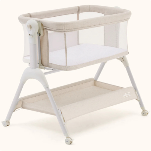HARPPA Cuddly Sway | 3-in-1 Rocking Baby Bassinet & Bedside Sleeper with Anti-Reflux Mattress for Newborns | Attaches to Bed, Adjustable Height, Tool-Free Setup, Portable Wheels, CPSC Certified, Gentle Rocking Motion | Ideal for Infants, Safe Co-Sleeping