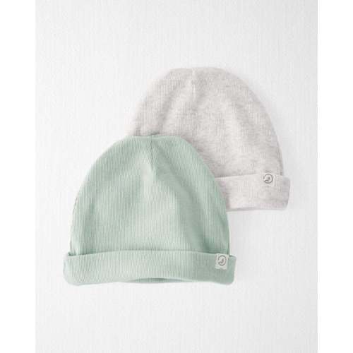 Baby 2-Pack Organic Cotton Rib Caps
 - Little Planet | Carter's
