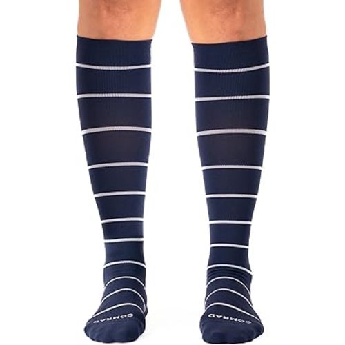Comrad Nylon Knee High Socks - 15-20mmHg Graduated Compression Socks - Soft & Breathable Support Unisex Socks