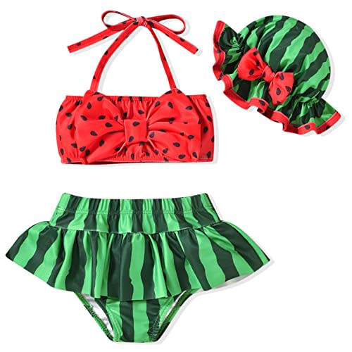 Aalizzwell Baby Girl 2-Piece Bikini Swimsuit with Hat