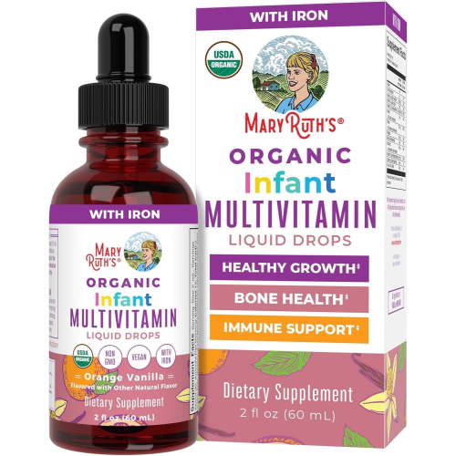 MaryRuth's Multivitamin Liquid Drops for Infants, Vitamin A, C, D, Zinc, Sugar Free, Vegan, Non-GMO, 2 fl oz
