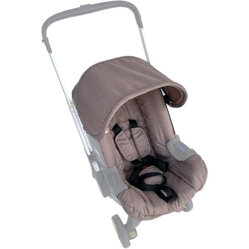 Seat Cushion Changing Kits Clothes, Sun Shade, Stroller Canopy Compatible with Doona Car Seat & Stroller (Brown)