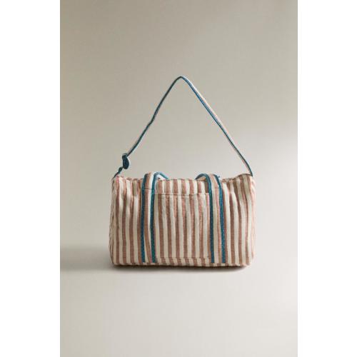 STRIPED DIAPER BAG - Brick | ZARA United States