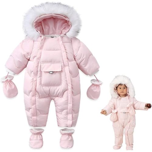 UVIPC Baby Toddler Winter Thick Coat Snowsuit Snow wear Romper Footie Outwear with Hooded