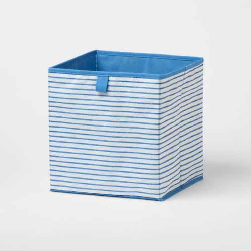 11' Fabric Bin Blue Stripe - Brightroom™