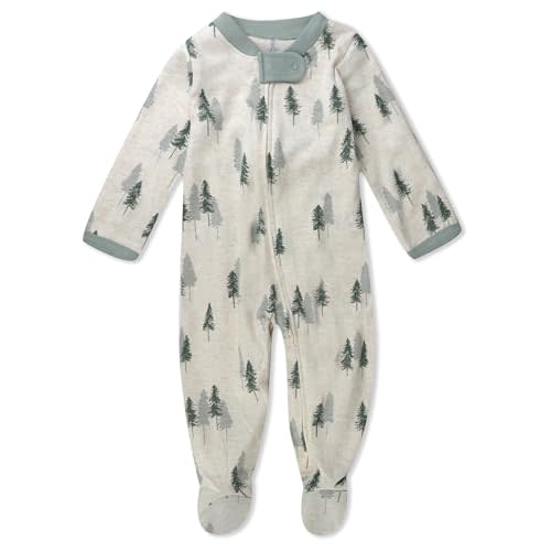 HonestBaby Baby 100% Organic Cotton Holiday Sleep & Play Footed One-Piece Pajama