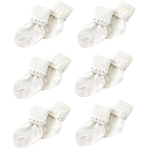 Newborn Baby Boy & Girl Socks Includes 6 Pairs of Cotton Socks