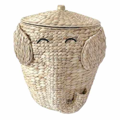 Tiny Dreamers Bear Water Hyacinth Laundry Hamper
