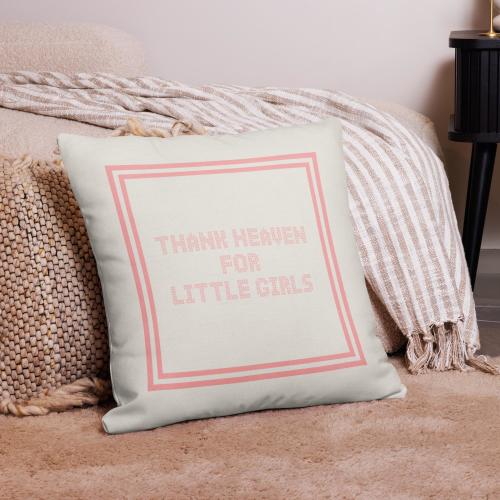 Thank Heaven For Little Girls Pillow Case | baby girl nursery, girl shower gift, baby girl gift, girl nursery decor, pink girls room decor