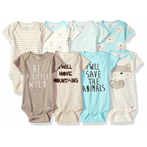 Gerber unisex-baby 8-pack Short Sleeve Onesies Bodysuits
