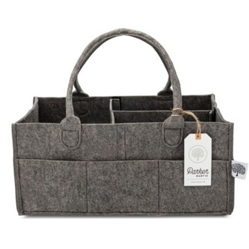 Parker Baby Co. Diaper Caddy, Color: Dark gray, Size: large
