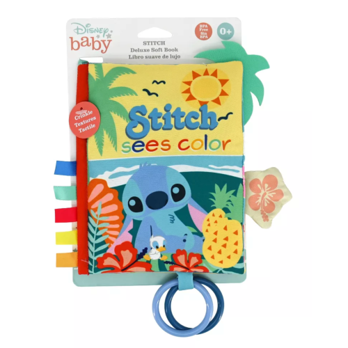Disney Baby Stitch Deluxe Soft Book Stitch Sees Color New with Tag