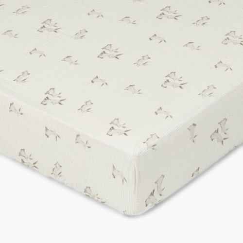 Avery Organic Cotton Fitted Crib Sheet - Bunny