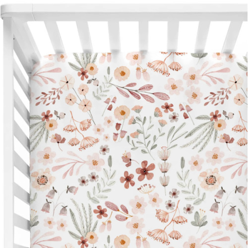 Wren's Wildflower Crib Sheet
