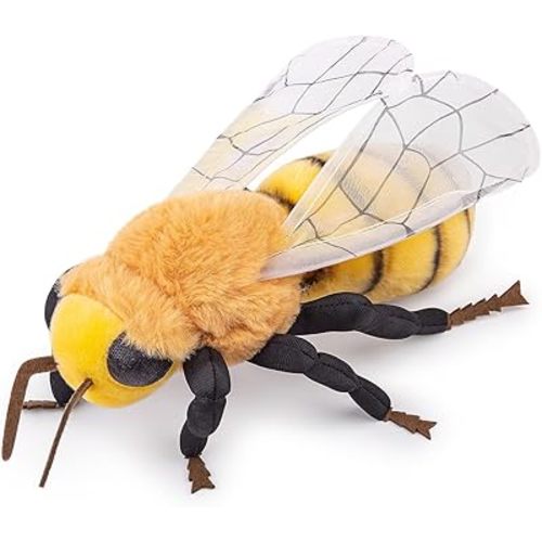 FRANKIEZHOU Realistic Bee Stuffed Animal-10.24",Honey Bee Plush Toy,Soft Bumblebee Toy for Boy,Girl Toys, for Kids,Home Decor,Hugging Toy