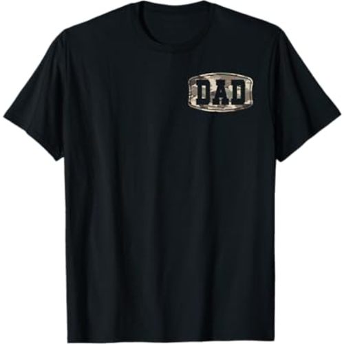 Retro Old School Camo Dad Pocket, Camouflage Dad Fathers Day T-Shirt