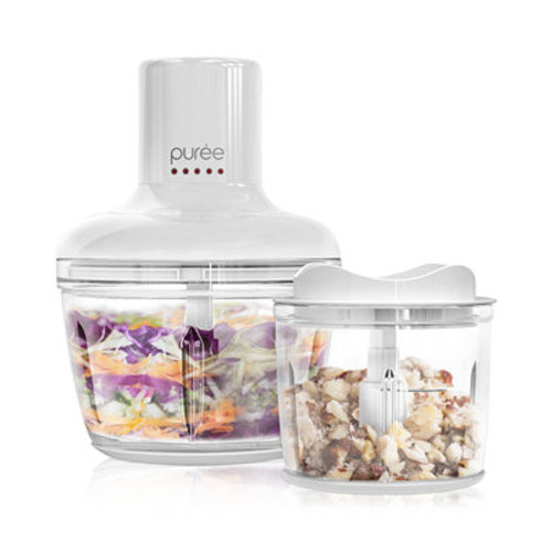 Puree 8.5-Cup Food Processor with Stainless Steel Blades, White