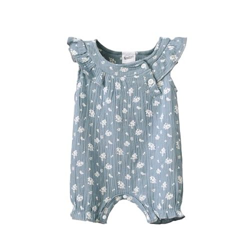 Newborn Baby Girl Clothes Romper Summer Outfits Infant Floral Short Sleeve Romper Jumpsuit Bodysuit