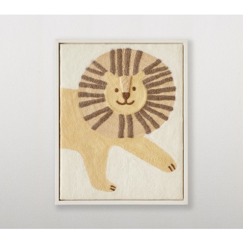 Felted Lion Wall Art (30" x 24")