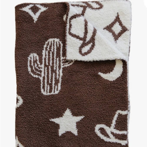 Western Plush Blanket - Baby Blanket 30X40