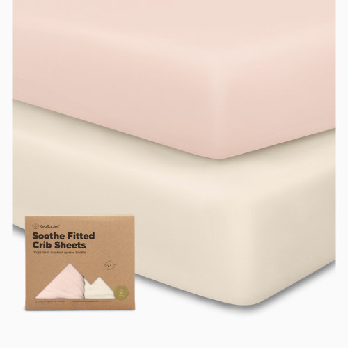 KeaBabies Soothe Fitted Crib Sheets - Cameo, 2