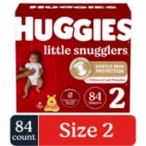 Huggies Little Snugglers Baby Diapers Size 2 (12-18 lbs), 84 count