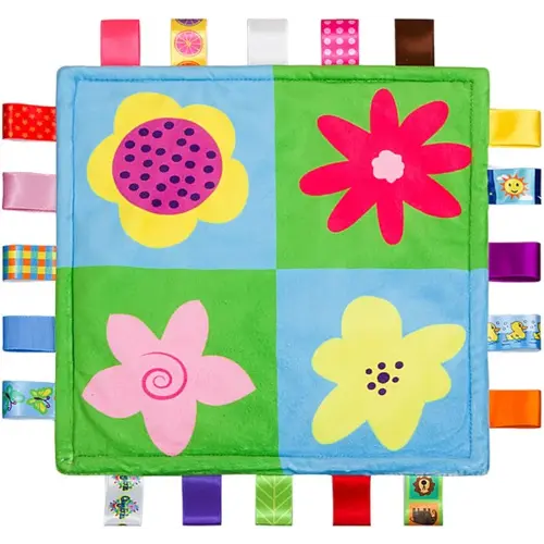 Baby Comforting taggies Blanket 10.43 * 10.43 inch Soft Square Plush Baby Appease Towel Security Blanket for 0-3 Years Old Babies