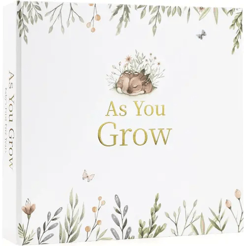 Keepsake Baby Memory Book for Boy or Girl - First 5 Year Baby Journal - Gender Neutral Baby Gift - Baby Scrapbook or Photo Album for New Parents - Baby Book Record Every Milestone from Birth to Age 5