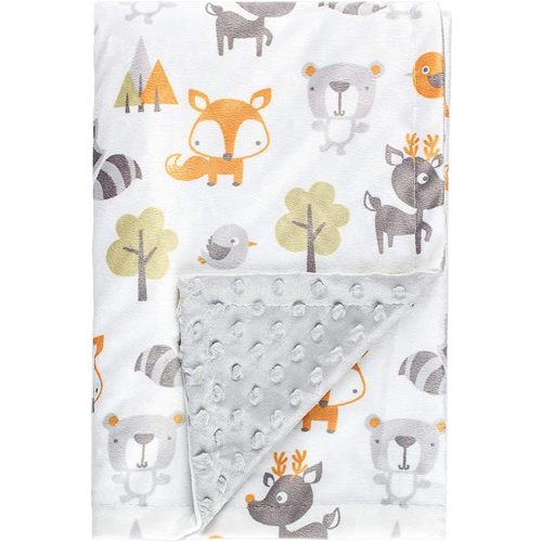 Fox Baby Blanket Boys Soft Minky Baby Blanket Fleece Baby Girl Blanket Plush Toddler Baby Newborn Blanket Woodland for Nursery Stroller Crib Receiving Blanket Infant Unisex (Bear Fox)