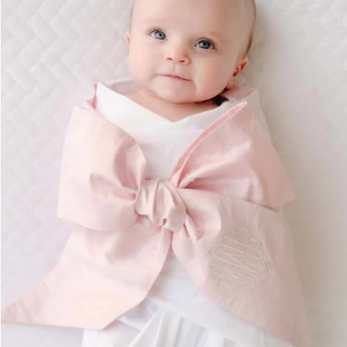 Bow Swaddle ® - Southern Blush Silk