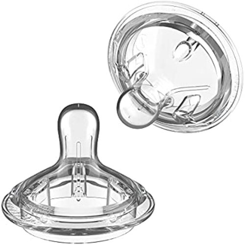 Nanobebe Silicone Nipples Triple Vented Twin-Pack - Slow Flow