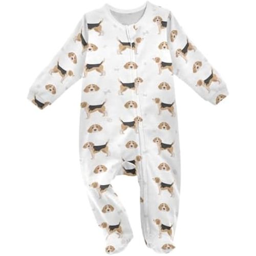 vvfelixl Bernese Mountain Dog Baby Sleepers For Girl Boys Newborn Baby Play One-Piece Footies For 0-24 Months