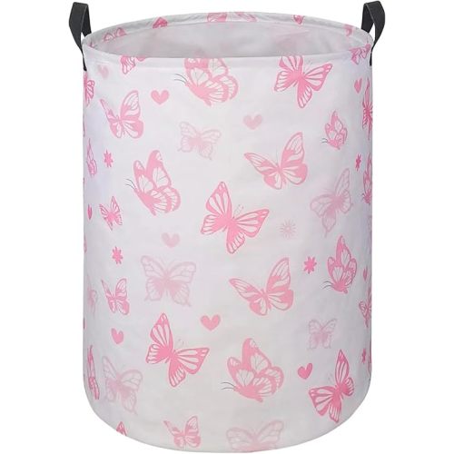 Round Laundry Hamper Storage Basket Laundry Organizer Hamper Storage Bins Clothes and Toys Box Nursery Hamper Gift Basket For Kids with Handles