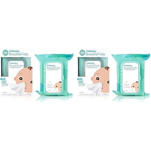 Frida Baby Breathefrida Vapor Wipes for Nose or Chest, 30 Count (Pack of 2)