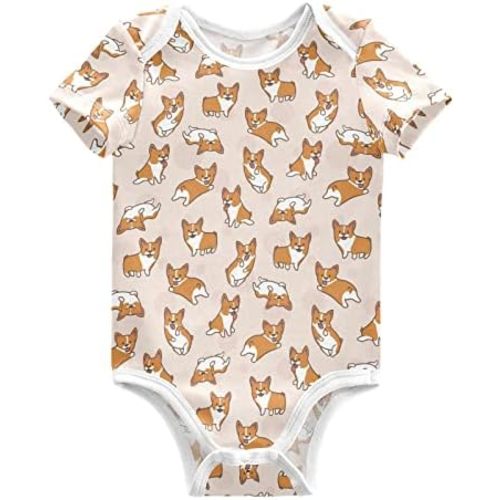 Ollabaky Unisex Baby Bodysuits Short-Sleeve Cotton Baby Clothes for Girls Boys 0-24 Months