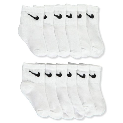 Nike Kids Logo Pack Socks (Infant/Toddler) White 12-24 Months (2-3 Infant)