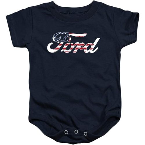 Ford Flag Logo Unisex Infant Snap Suit for Baby Boys and Girls